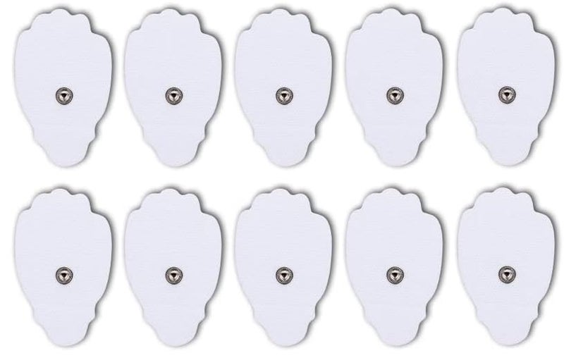 TENS Machine Replacement Pads - 10-Pack Electrodes for Pain Relief, Reusable Gel Pads for TENS Therapy Units, Compatible with Most TENS Machines (Palm (75mm * 45mm))